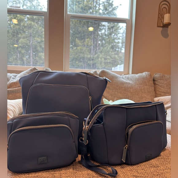 Freshly Picked Handbags - Freshly Picked Neoprene Seoul Diaper Backpack + Stroller Caddy Set